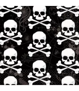 Halloween 'Skull And Bones' Lunch Napkins (36ct)