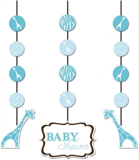 Wild Safari Boy Hanging Decoration (3ct)