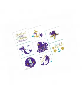 Mermaid 'Mermaid Wishes' Temporary Tattoos (1 sheet)