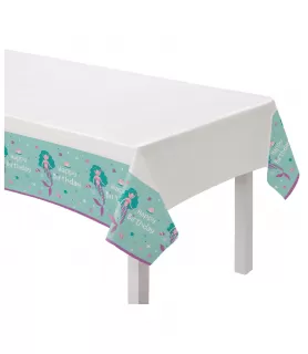 Mermaid Birthday Plastic Tablecover (1ct)