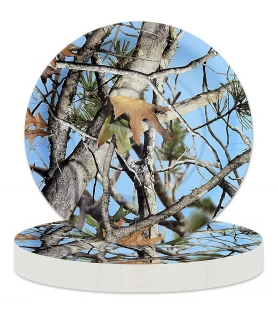 Camo Light Blue Large Paper Plates (8ct)