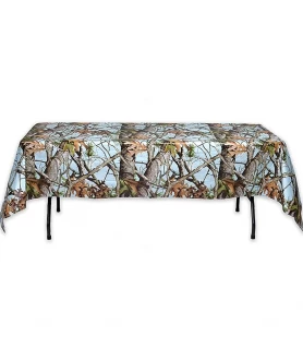 Camo Light Blue Print Plastic Tablecover (1ct)