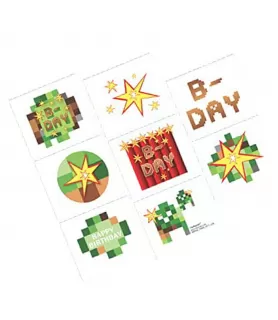 Minecraft 'TNT Party' Temporary Tattoos (1 sheet)