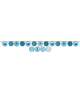 Happy Birthday 'Ocean Preppy Boy' Circle Paper Banner (1pc))