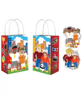 Party Town Create Your Own Kraft Paper Favor Bags (8ct)