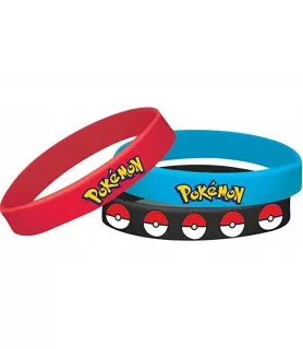 Pokemon 'Sun and Moon' Rubber Bracelets / Favors (6ct)