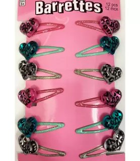 Princess Rocker Glitter Barrettes / Favors (12ct)