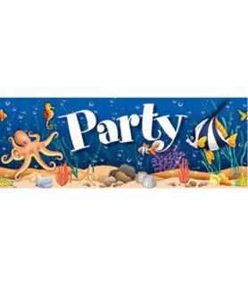 Sea Life Plastic Fringe Banner  (1pc)