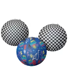 Skater Party Hanging Paper Lanterns (3ct)