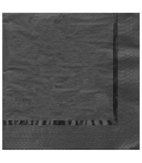 Black Glitz Foil Stamped Lunch  Napkins (16ct)