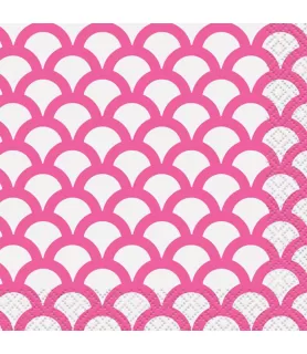 Hot Pink Scalloped Small Napkins (30ct)