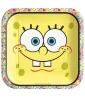 SpongeBob SquarePants 'All The Faces' Large Square Paper Plates (8ct) SpongeBob SquarePants 'All The Faces' Large Square Paper Plates (8ct)