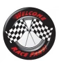 Checkered Flag 'Welcome Race Fans' Large Paper Plates (8ct) Checkered Flag 'Welcome Race Fans' Large Paper Plates (8ct)