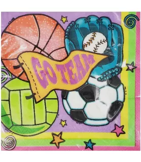 Sports '#1 Girl' Small Napkins (16ct)