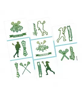 Lacrosse 'Spirit Squad' Temporary Tattoos (1 sheet)