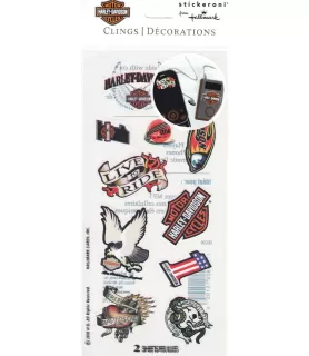 Harley Davidson Cling Stickers (2 sheets)