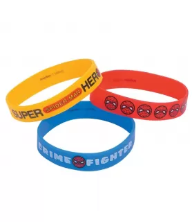 Spider-Man 'Webbed Wonder' Rubber Bracelets / Favors (6ct)