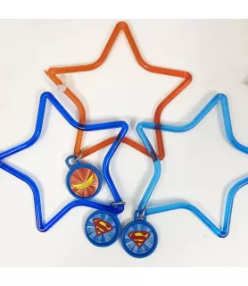 DC Super Hero Girls Star-Shaped Charm Bracelets / Favors (6ct)