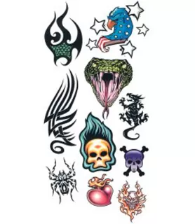 Biker Temporary Tattoos (10ct)