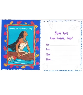 Pocahontas Vintage Invitations w/ Envelopes (8ct)