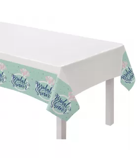 Mint Bridal Shower Plastic Table Cover (1ct)