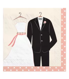 Wedding Attire Lunch Napkins (16ct)