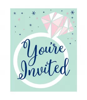 Mint Bridal Shower Invitation Postcards w/ Envelopes (8ct)