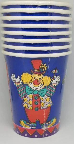 Circus 'Clownin' Around' 9oz Paper Cups (8ct)