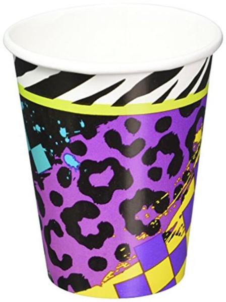 Animal Print 'Totally 80s' 9oz Paper Cups (8ct)
