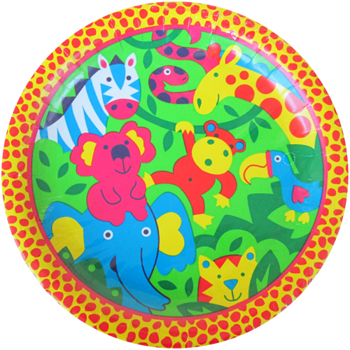 Jungle Animals 'Bright Safari' Large Paper Plates (8ct)