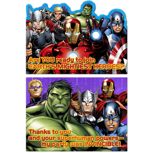 Avengers 'Assemble' Invitations and Thank You Notes w/ Envelopes (8ct ea.)