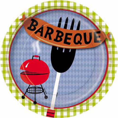 Barbecue Cookout Large Paper Plates (8ct)