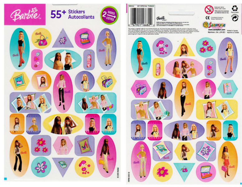 large barbie stickers