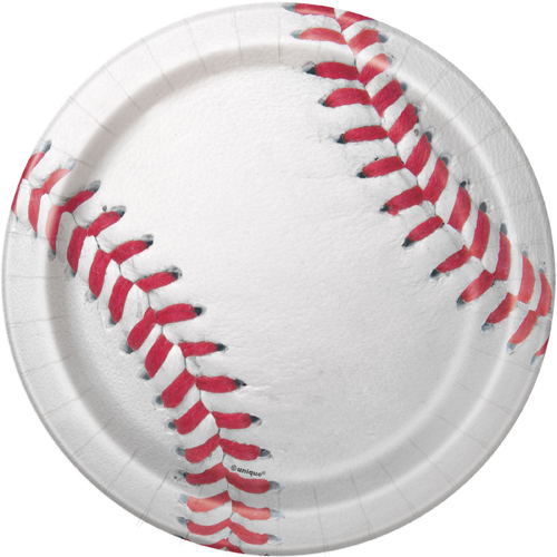 Baseball Small Paper Plates 8ct 