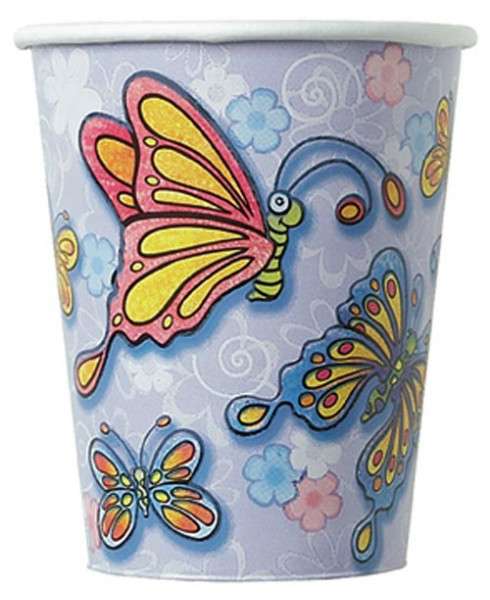 Butterfly 9oz Paper Cups (8ct)