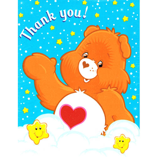 Care Bears Rainbow Thank You Notes w/ Env. (8ct)