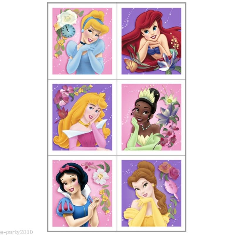 disney princess stickers 4 sheets