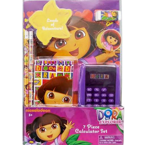 Dora The Explorer 'flower Adventure' Calculator Stationery Set (7pc)