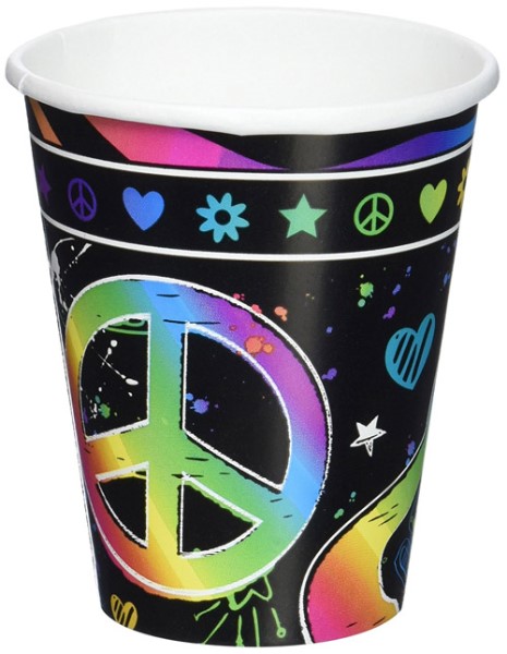Neon Doodle 9oz Paper Cups (8ct)