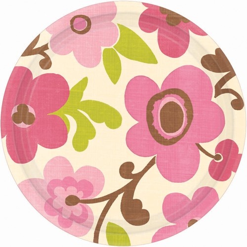 Floral 'Linen Floral' Small Paper Plates (8ct)