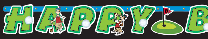 Golf Happy Birthday Banner (5ft)