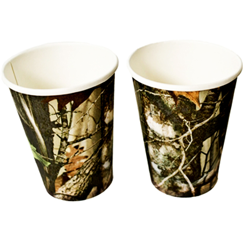 Hunting and Fishing 'Camo' 12oz Paper Cups (8ct)