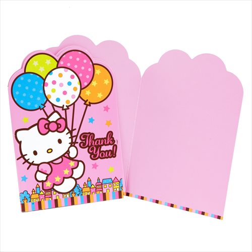 Hello Kitty 'Balloon Dream' Thank You Note Set w/ Envelopes (8ct)