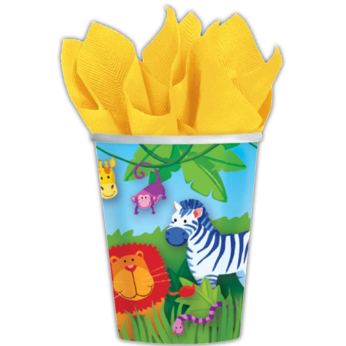 Jungle Animals 9oz Paper Cups (8ct)