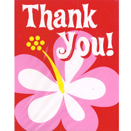 Hawaiian Luau 'Let's Hula' Girl Thank You Notes w/ Envelopes (8ct)