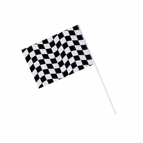 Checkered Flag Mini Plastic Flag / Favor (1ct)