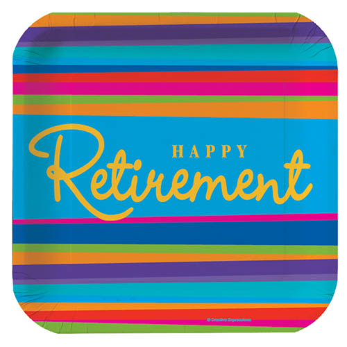 Retirement Large Paper Plates (8ct)