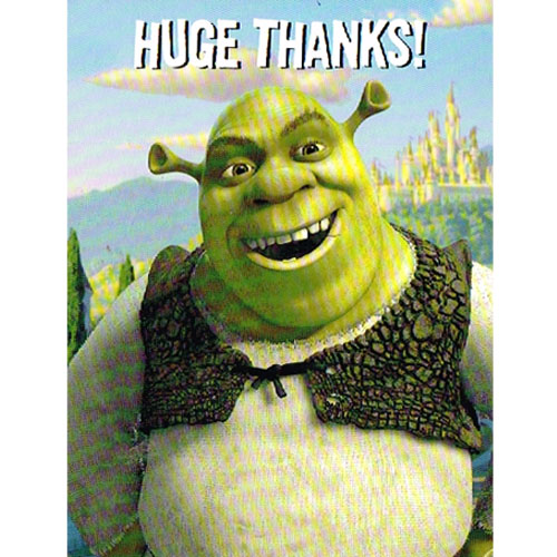 Shrek 2 Thank You Notes w/ Envelopes (10ct)