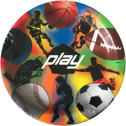 Play Sports Small Paper Plates (8ct)